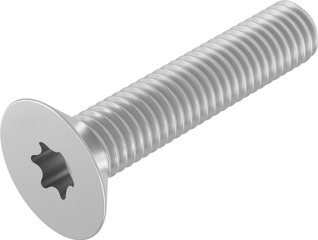SECCARO Senkschraube M6 x 30 mm, Edelstahl V2A VA A2, ISO 14581, Innensechsrund (TX), Vollgewinde, 20 Stück