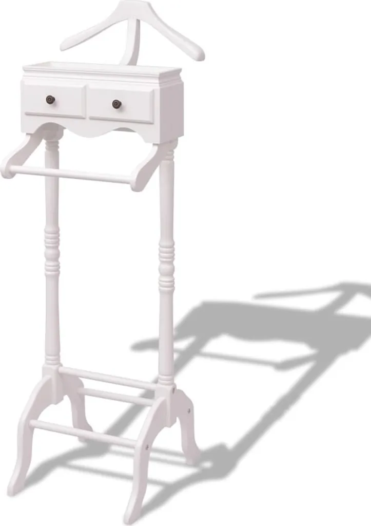 Vestiaire d'entrée portemanteau blanc bois avec rangements fermés L45