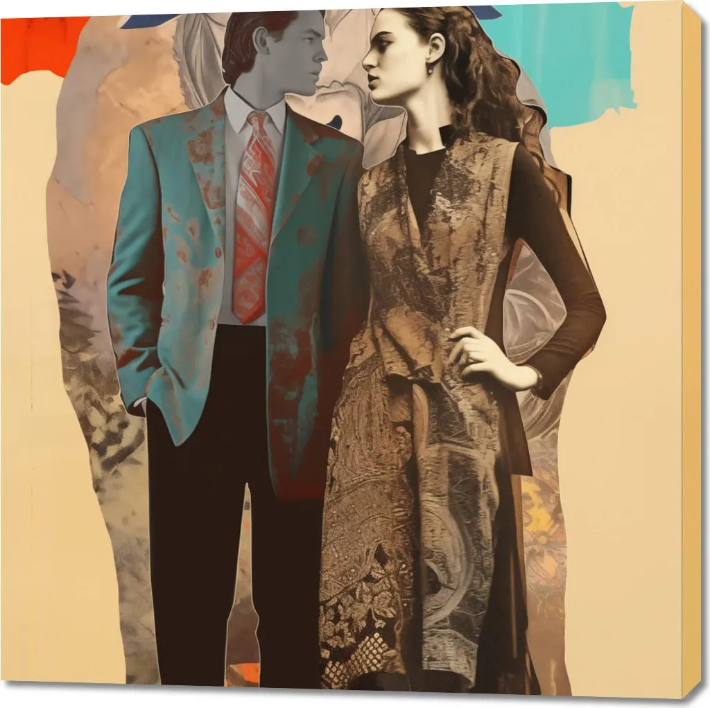 Tableau Image 100 x 100 cm Dialogue des Cultures - Art Mural Carré