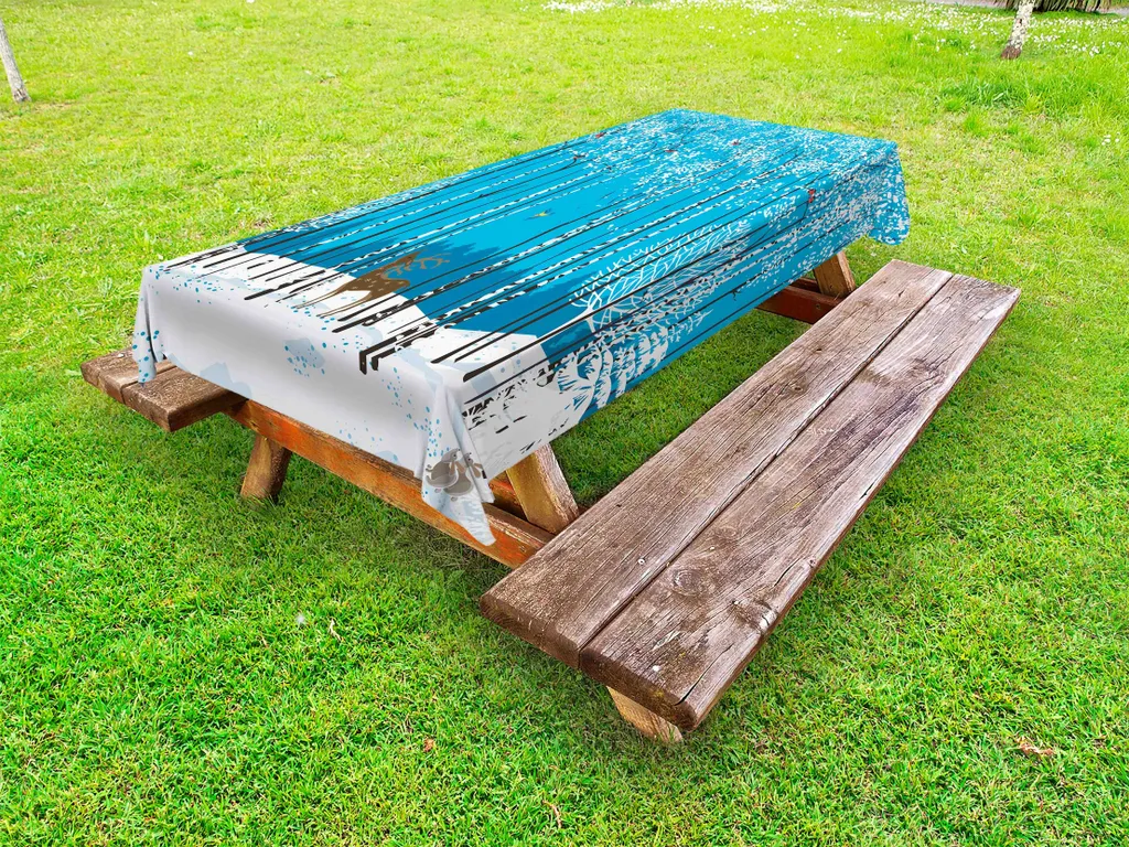 Magica Tovaglia Natale Bosco Innevato 145x210 cm - Collezione ABAKUHAUS