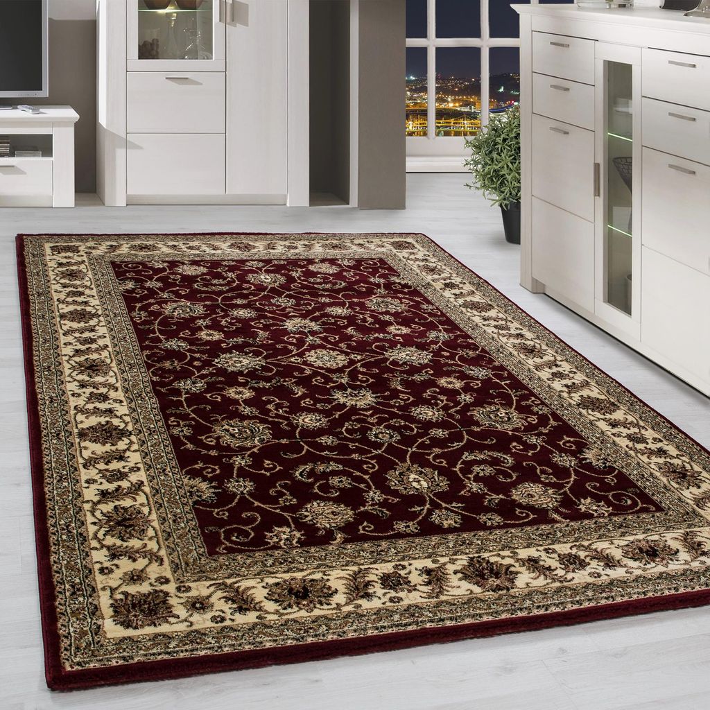 Homebyhome Kurzflor Teppich mit orientalischem Design, Weich & Robust für Wohnzimmer oder Schlafzimmer Grösse 240x340 cm
