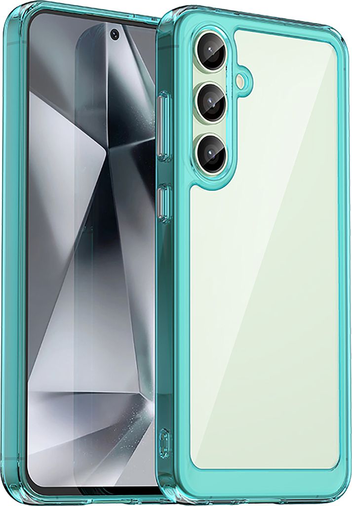 Schutzhülle für Samsung Galaxy S24 FE Klar Rückseite Stoßfeste TPU Silikon Bumper Hülle Hellblau
