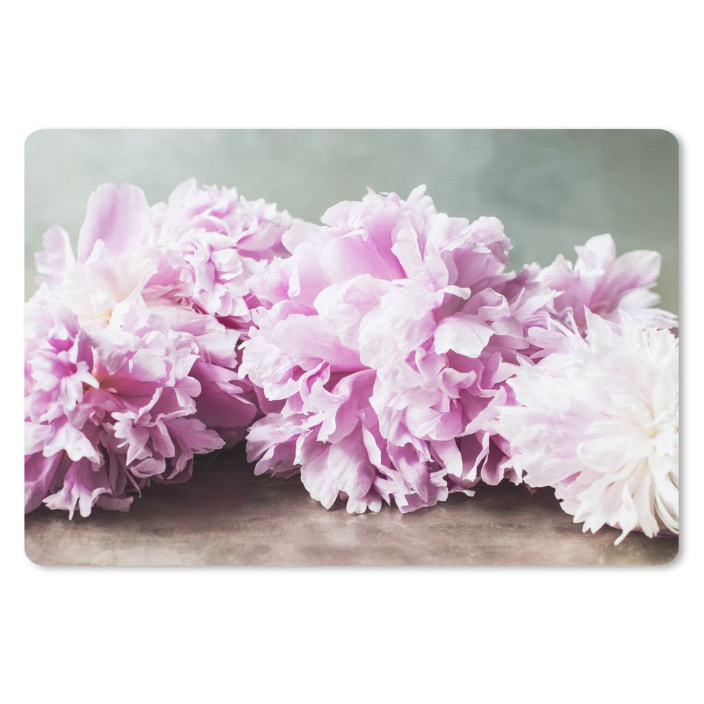 MuchoWow Mauspad Mousepad Blumen - Rosa - Pfingstrose - Botanisch 27x18 cm - Mousepads - Maus Mat - Pad - Mausunterlage - Büroartikel - Desk Matten