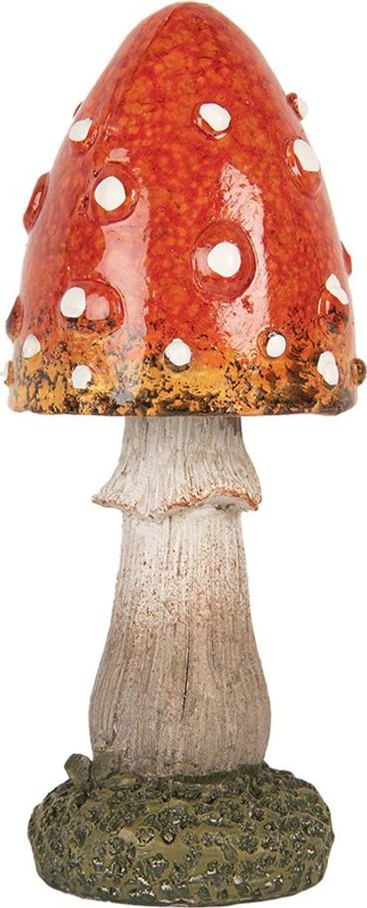 Clayre & Eef Dekorationsfigur Pilz Ø 5x12 cm Rot Polyresin