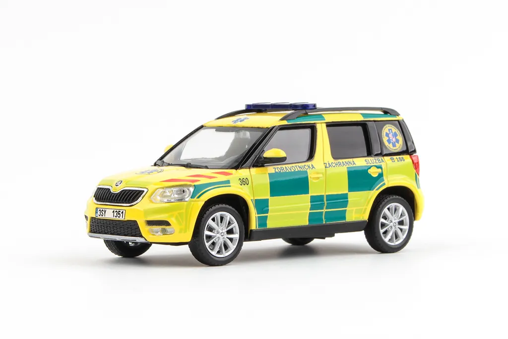 Škoda Yeti FL 2013 ZZS Bohême Centrale 1:43 - Idéal Vitrine de Secours