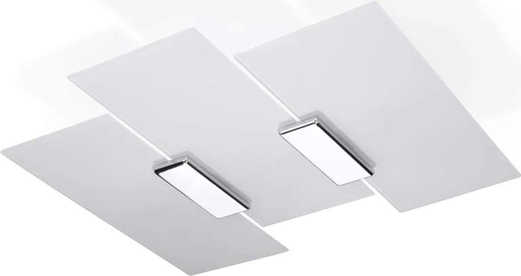 Lampada da Soffitto FABIANO Sollux 3xE27 Acciaio e Vetro Bianco/Cromo