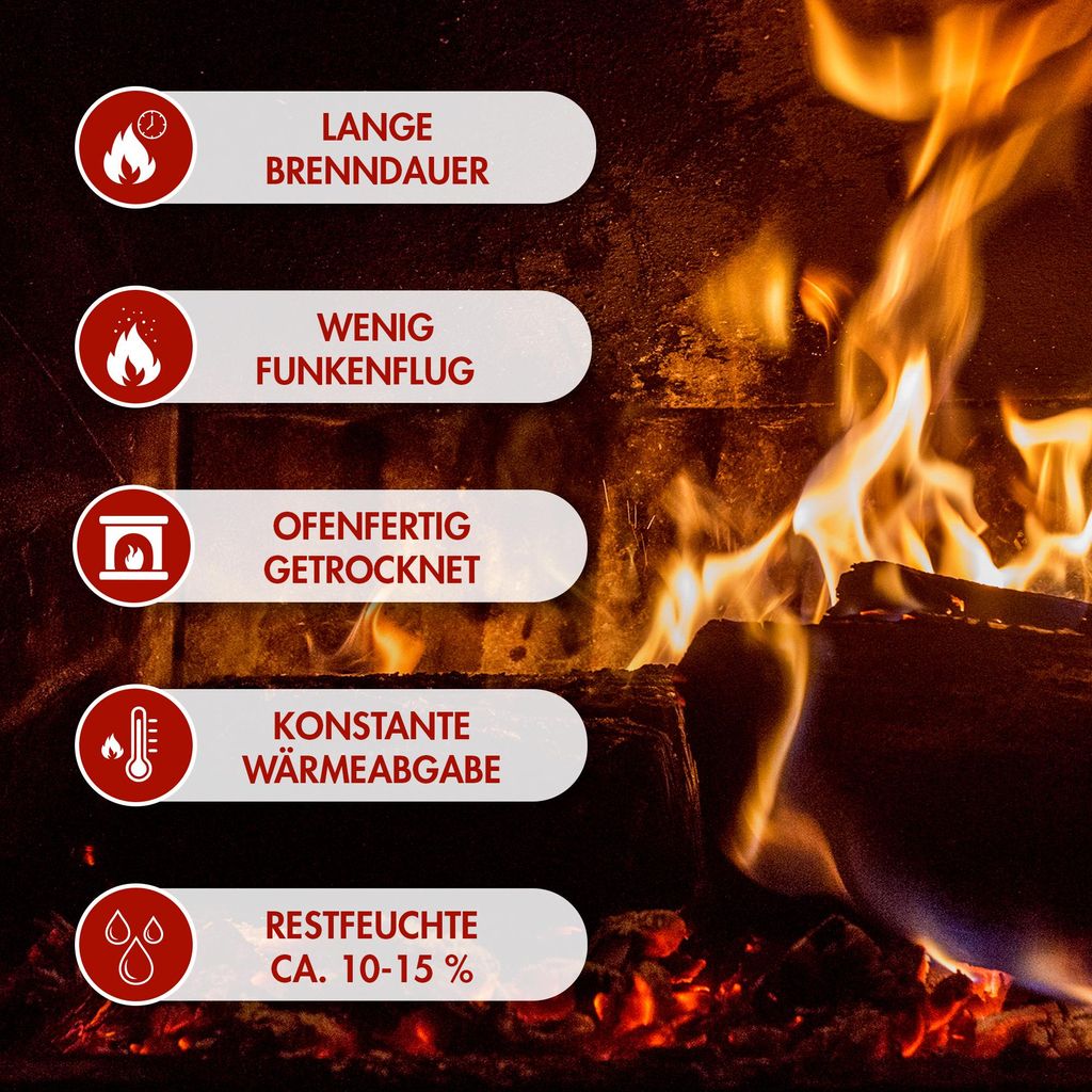 Kaminholz Grillholz Brennholz Feuerholz Buche trocken ofenfertig 30kg