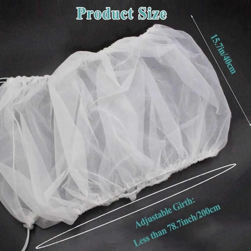 Couverture pour cage d'oiseau élastique en maille nylon noire - 2