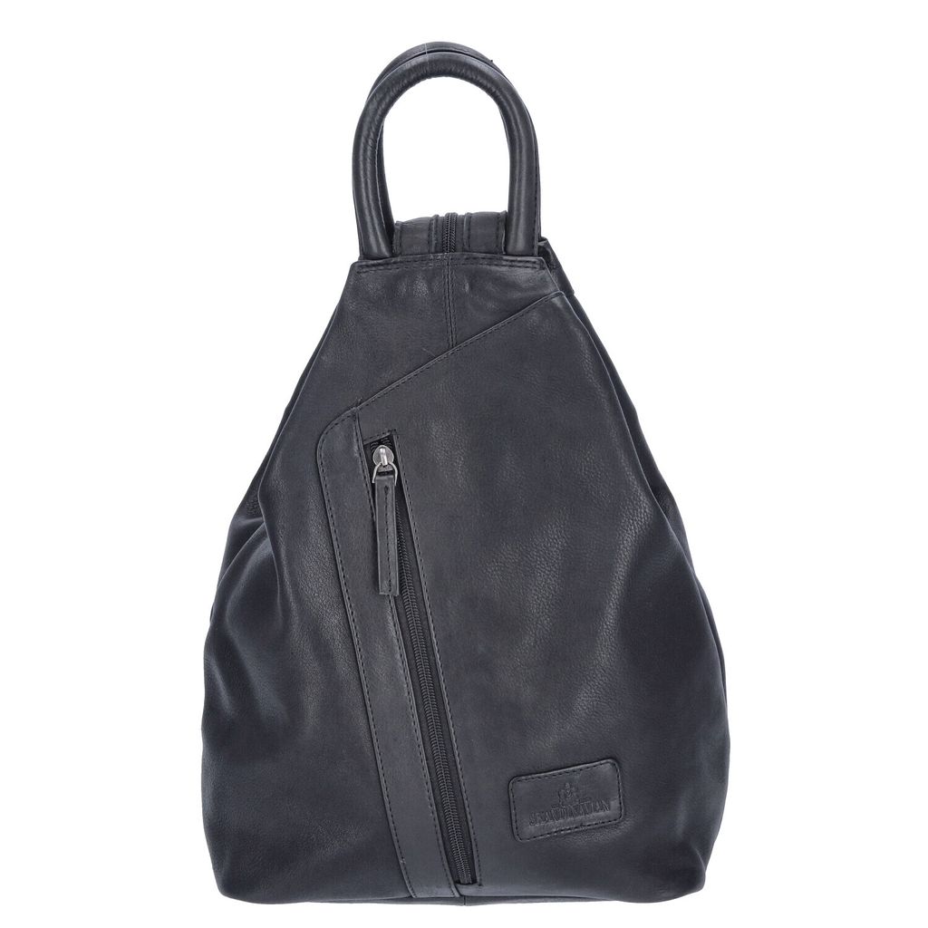 The Skandinavian Brand Damen Leder Rucksack Black : schwarz-00 Farbsortierung: schwarz-00