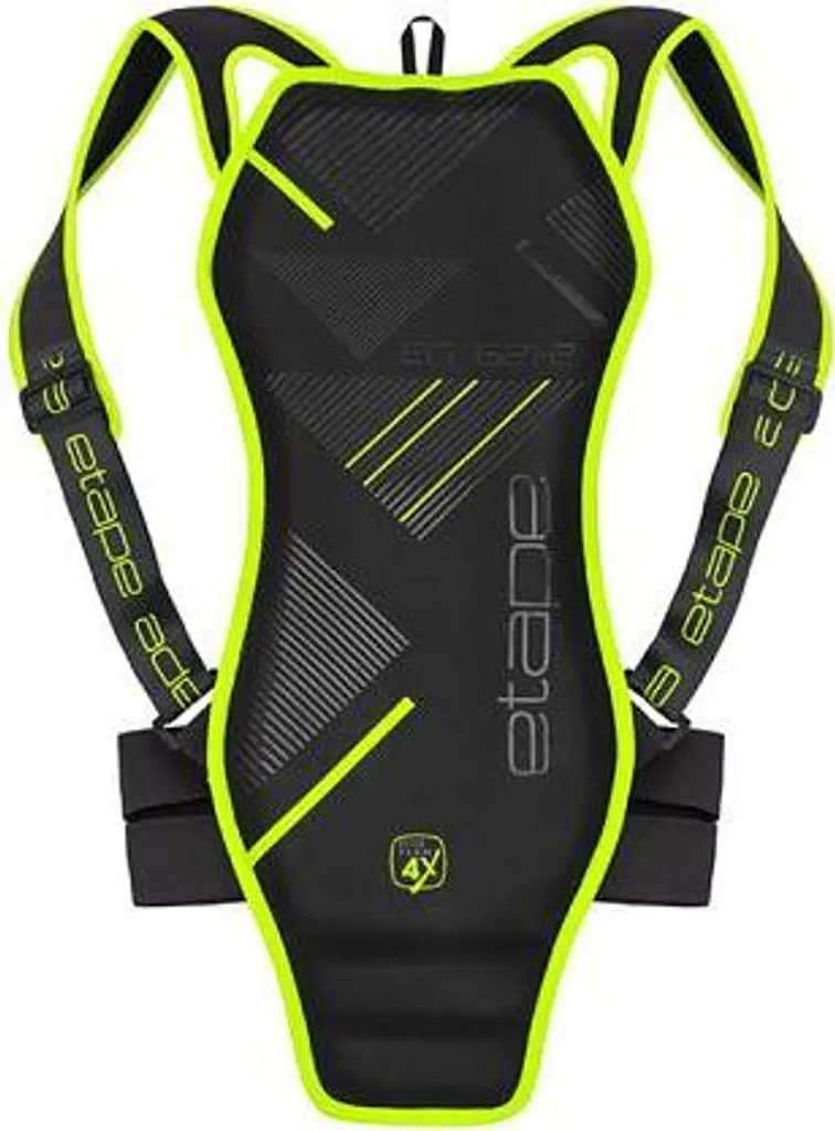 Protège-dos anti-choc jaune fluo pour cycliste et motard - S