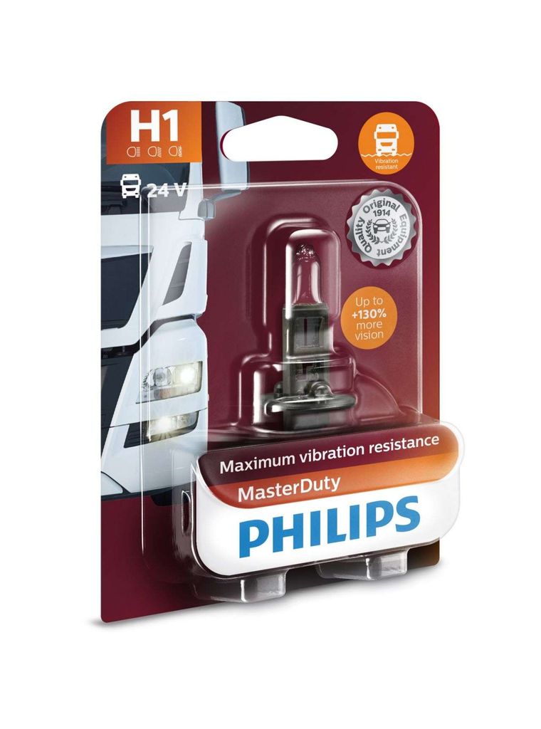 PHILIPS Hauptlampe "MasterDuty" H1, Halo 24 V, 70 W, Stück im Blister