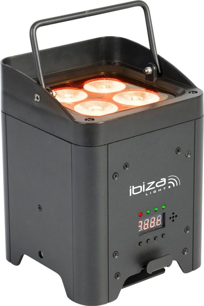 IBIZA BOX-HEX4 Akku LED PAR Scheinwerfer 4x12W