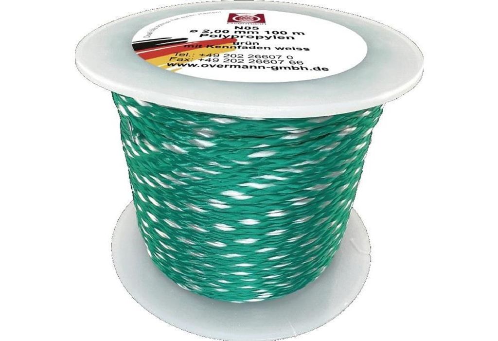 Maurerschnur L.100m D.2mm 65kg PP grün/weiß Produktbild 