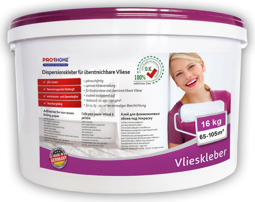 Vlieskleber Profhome Fertig-Kleber für Malervlies Produktbild 