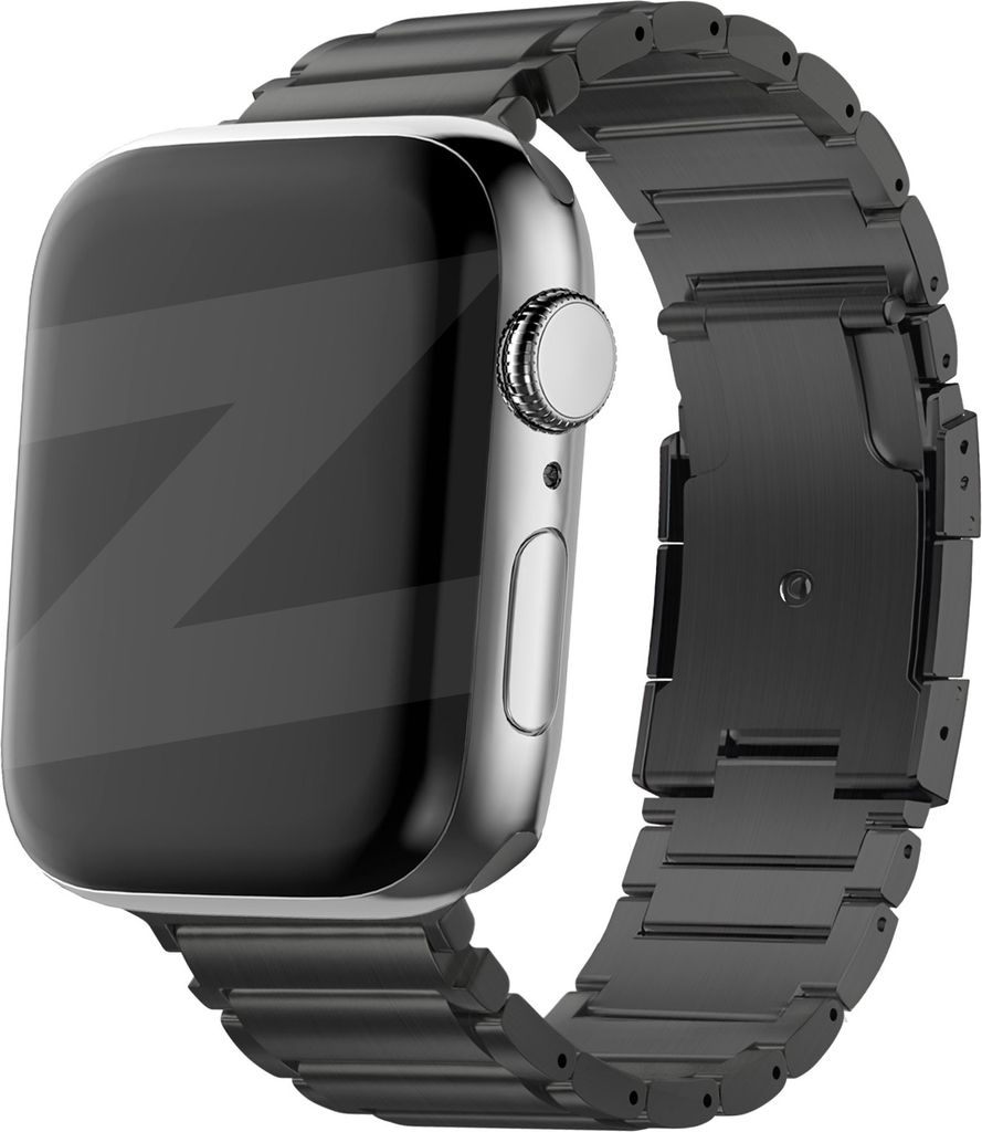 Bandz Titan-Gliederarmband passend für Apple Watch 1/2/3/4/5/6/8/9/SE/Ultra (2) - Größe 42 / 44 / 45 / 49 mm Titan-Material Smartwatch-Armband -...