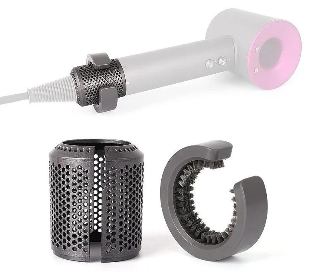 INF Haartrockner-Filter mit Bürste ABS und PC Ersatz für Dyson zu Hause Grau