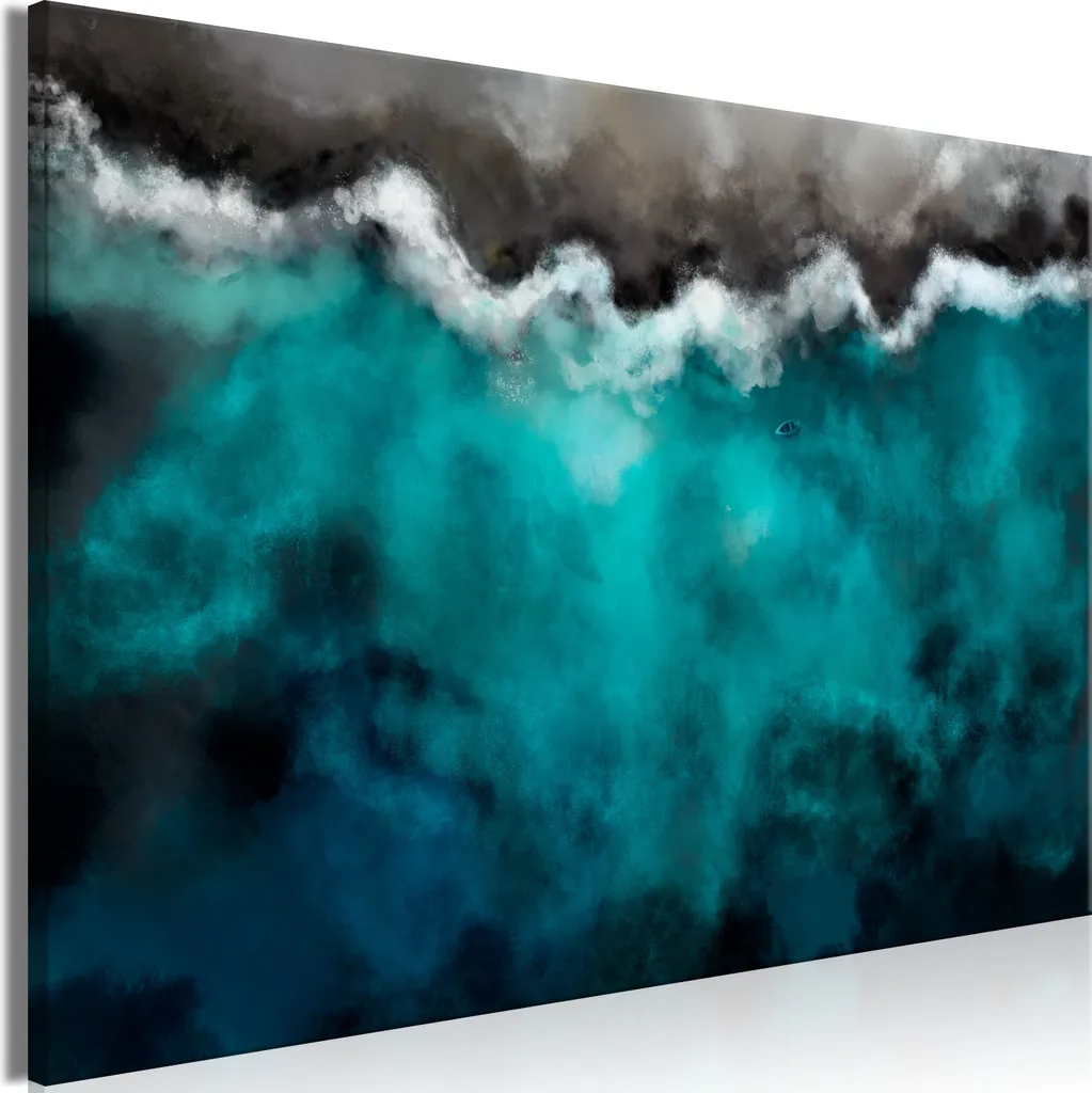 Decorazione Parete Paesaggio Marino 120x80 - Quadro TNT Laguna Blu Moderno