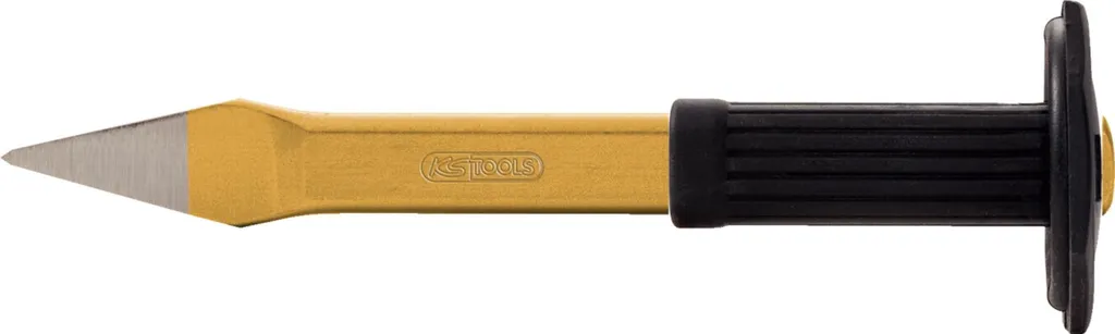 KS Tools 1620294 Burin plat à profil ovale avec protège-main 300mm