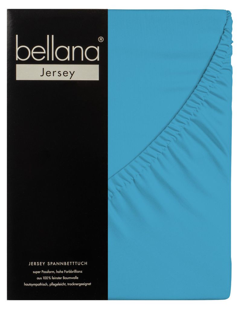 Bellana Jersey Spannbetttuch 180-200 x 200 cm türkis Produktbild 