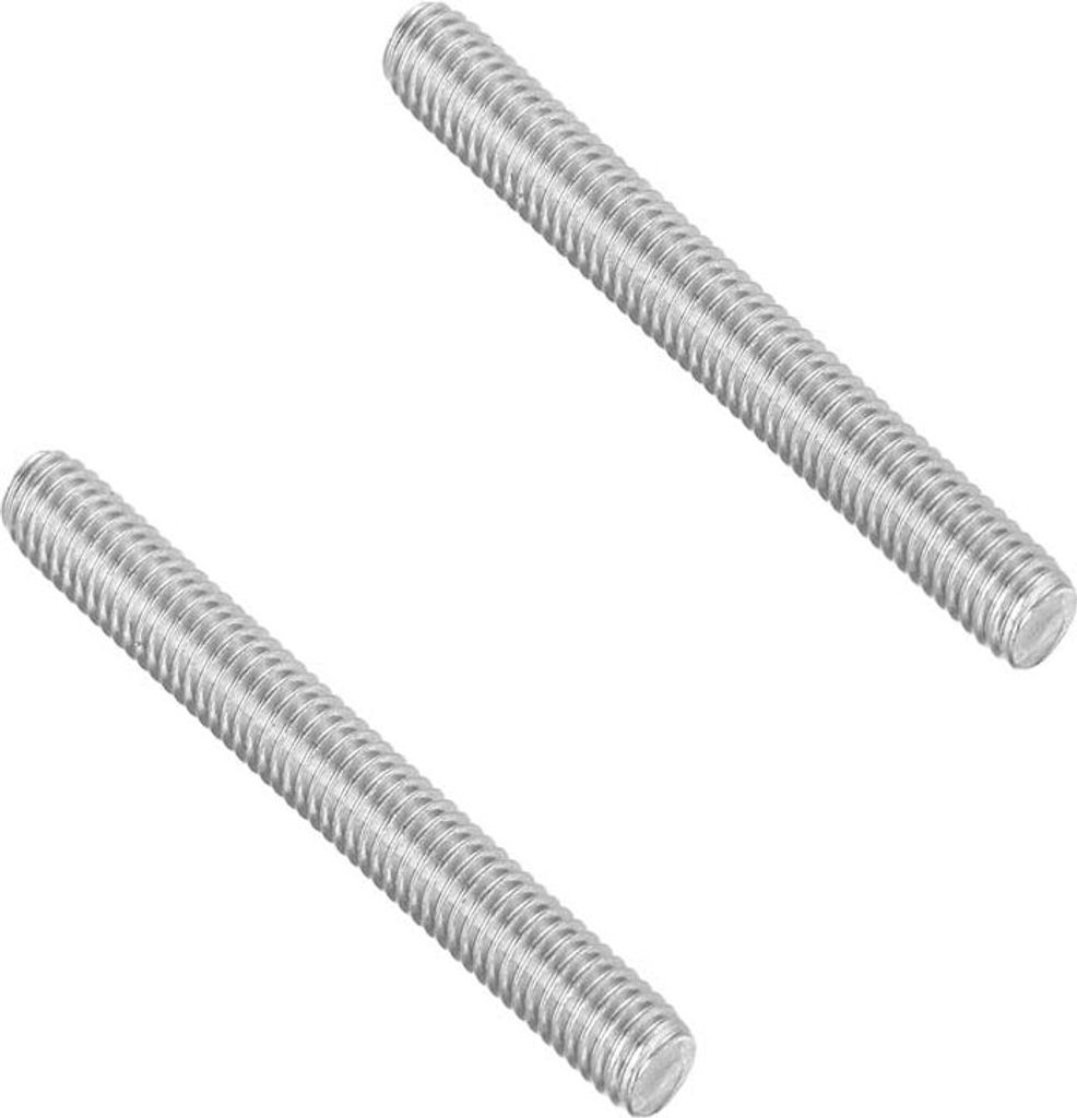 Gewindestange M8 x 300mm, 2 Stück DIN 976 Gewindestift Verzinkter Stahl, Gewindestab Festigkeitsklasse 4.8 Gewindestäbe mit Regelgewinde Metrisch...