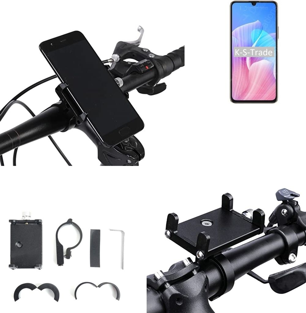 K-S-Trade Handyhalterung für das Fahrrad kompatibel mit Huawei Enjoy Z 5G Halter Lenkstange Fahrradhalterung Motorrad Bike Mount Befestigung