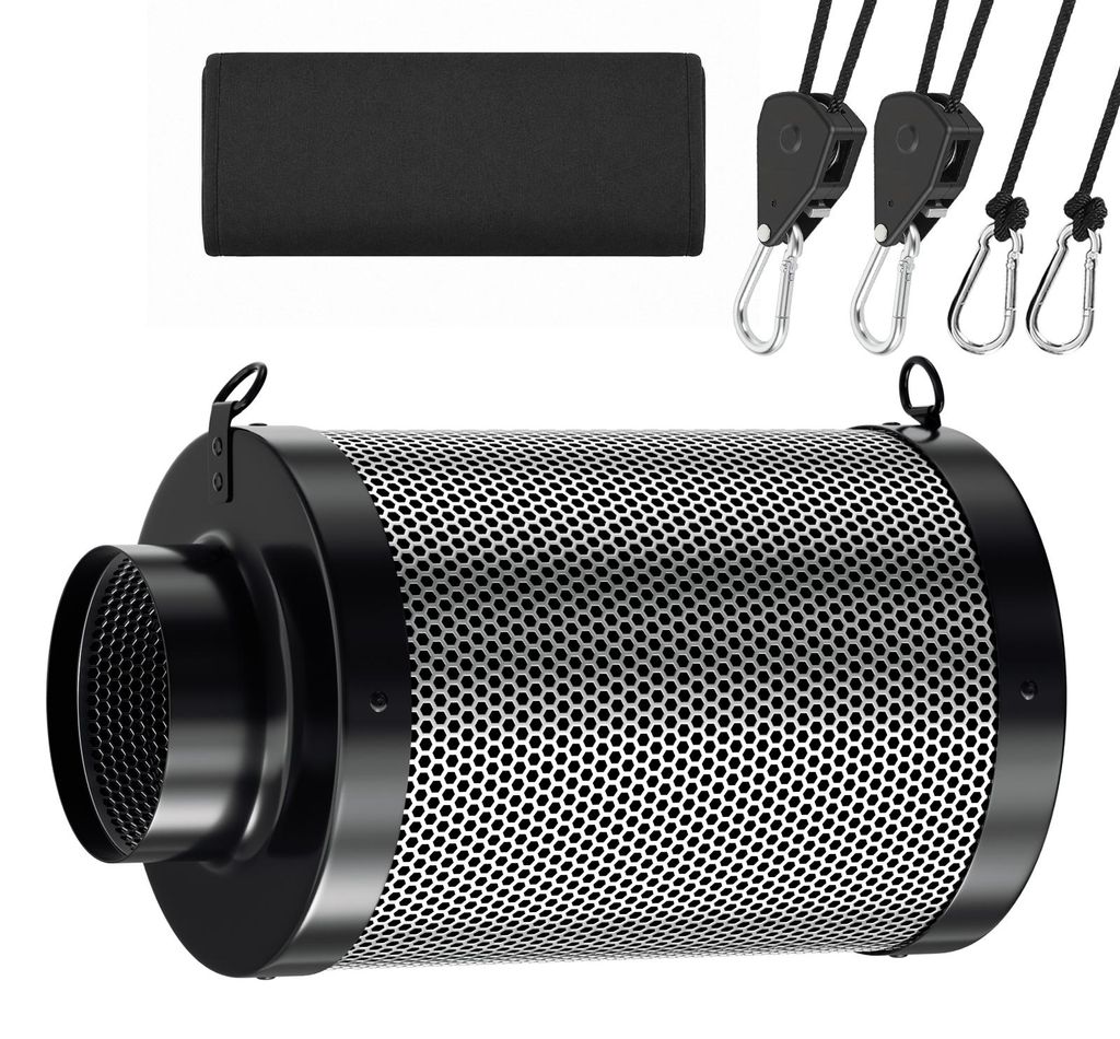 ISOISL Aktívny uhlíkový filter, priemer 100 mm, rozmery Obrázok produktu 