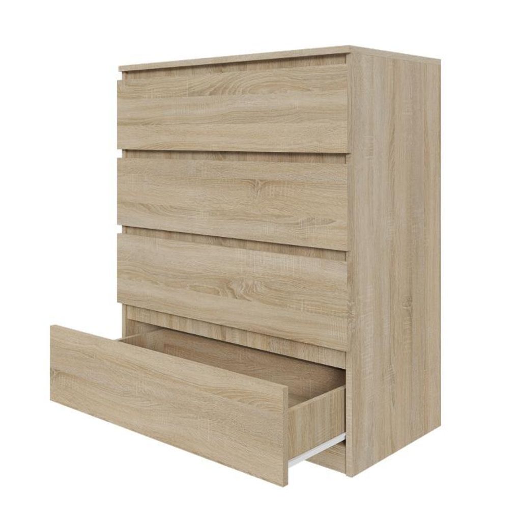 Kommode Aven Sonoma-Eiche, 4 Schubladen, für Schlafzimmer, Produktbild 