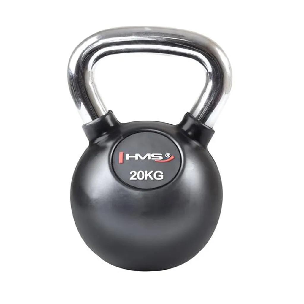 Kettlebell en vinyle HMS KGC 20 kg avec poignée chromée ergonomique
