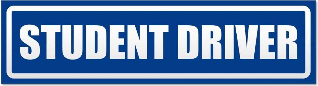 Kiwistar Student Driver invertiert Magnetschild Schild magnetisch - 45cm Verkehrsblau - Magnetfolie für Auto PKW Kfz