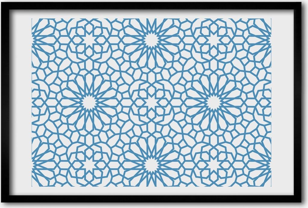 Bild 60x40 MDF-Rahmen, Wandkunst orientalisches Muster