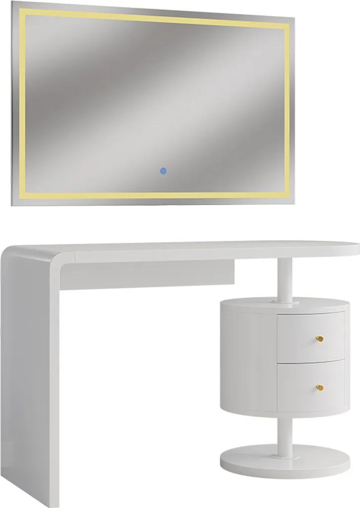 Coiffeuse Lumineuse Vicco Lara 120cm : Fini le Mauvais Éclairage Blanc