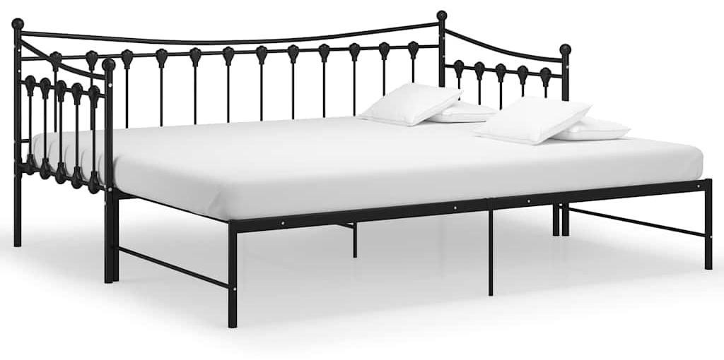 Divano letto allungabile Struttura letto in metallo nero Immagine del prodotto 