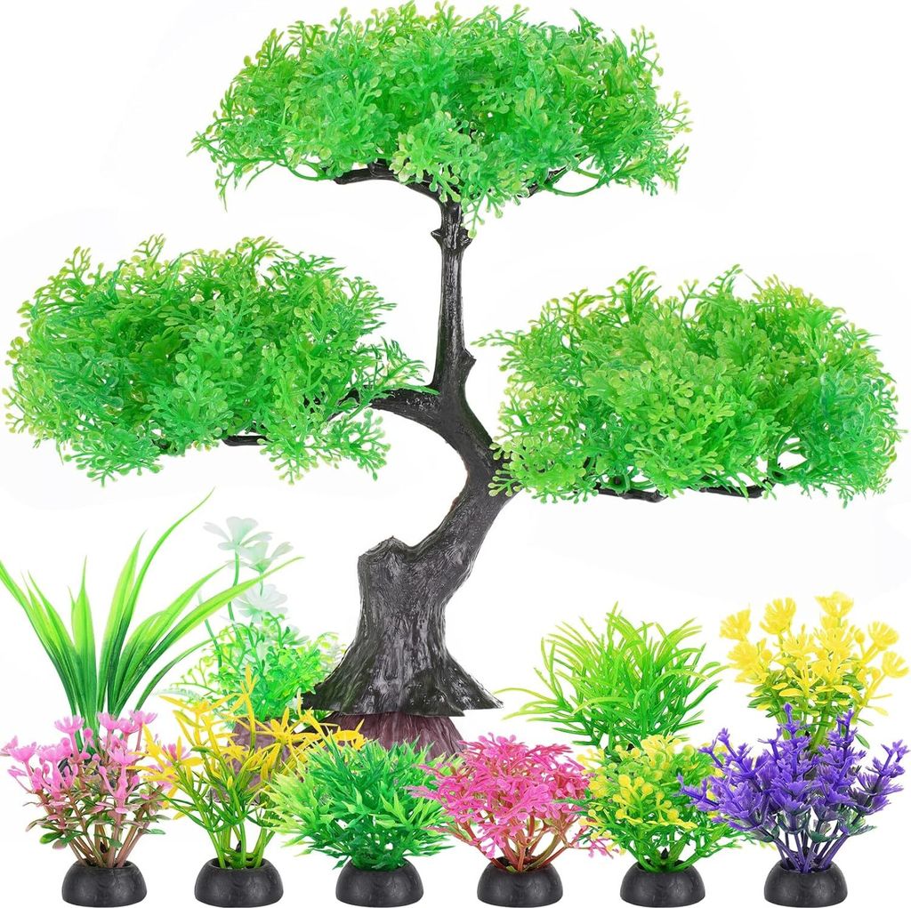 Alberi realistici per acquario decorazioni vegetali Borlech Immagine del prodotto 