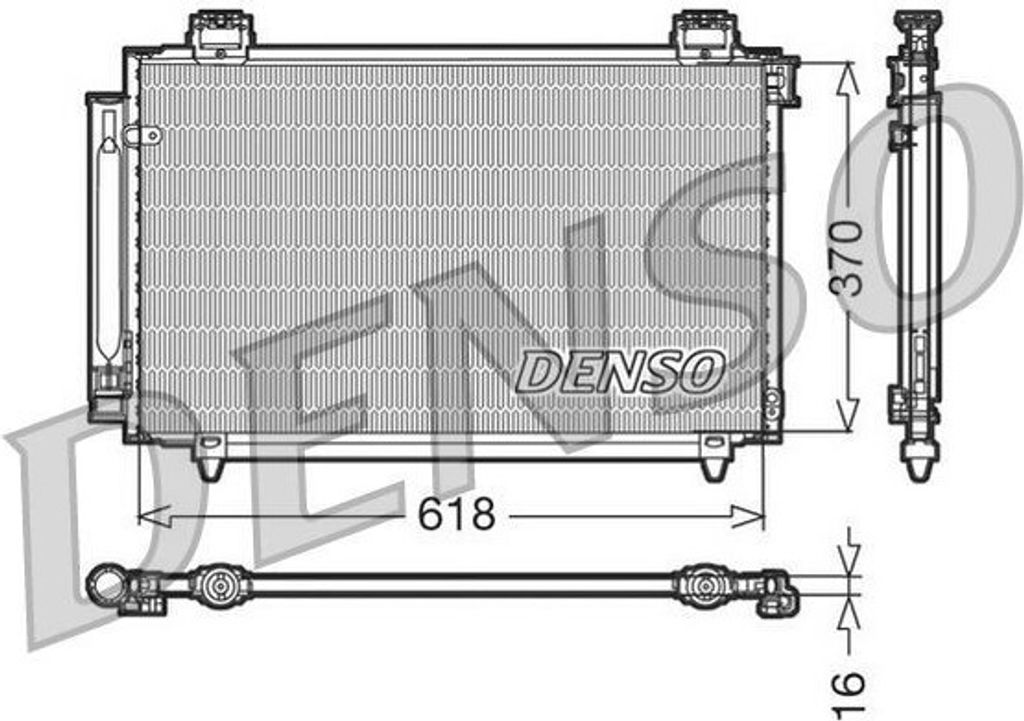 DENSO DCN50016 Kondensator Klimaanlage Klimakondensator für TOYOTA AVENSIS Kombi (T25) +Trockner