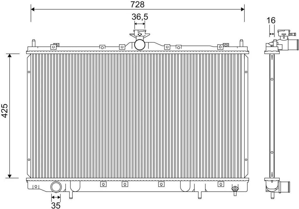 Radiateur d'eau de refroidissement pour moteur de Mitsubishi Grandis NAW