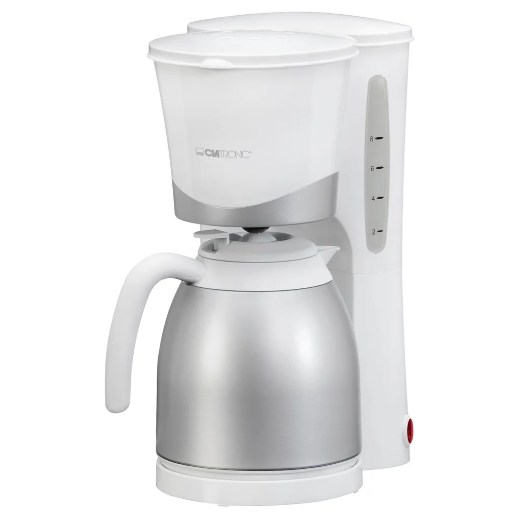 Machine à café Clatronic KA 3327 blanche pour 8 à 10 tasses de café
