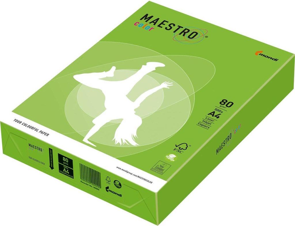 Mondi Maestro Color maigrün 80g/m² DIN-A4 - 500 Blatt MA42 Produktbild 