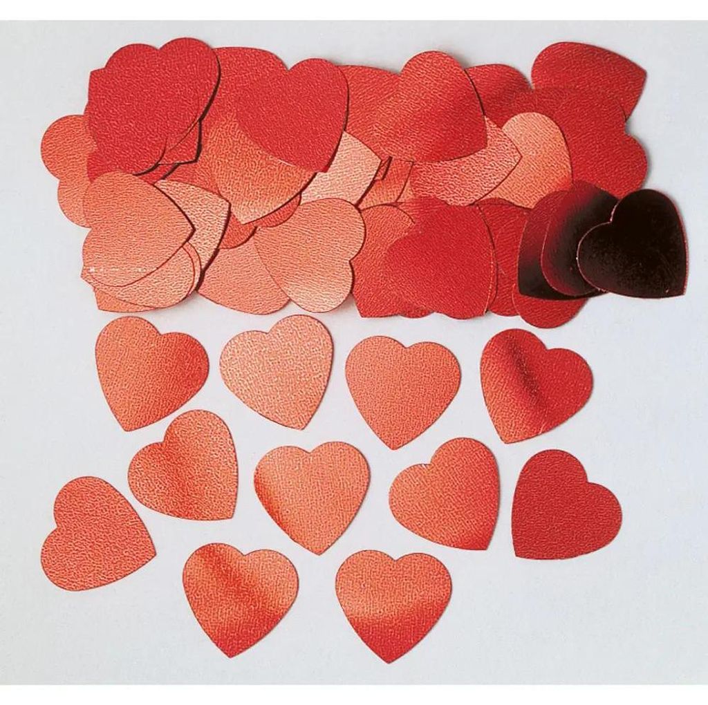 amscan Konfetti Jumbo-Herzen rot metallic 14 g
