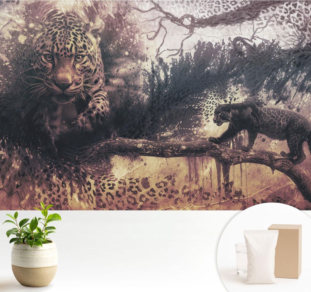 Fototapete - 104x70 cm - Tapete - Wandtapete - Wandbilder - Dekofolie - Tapete Folie - Wand - Dekoration - Wohnzimmer - Waldthema