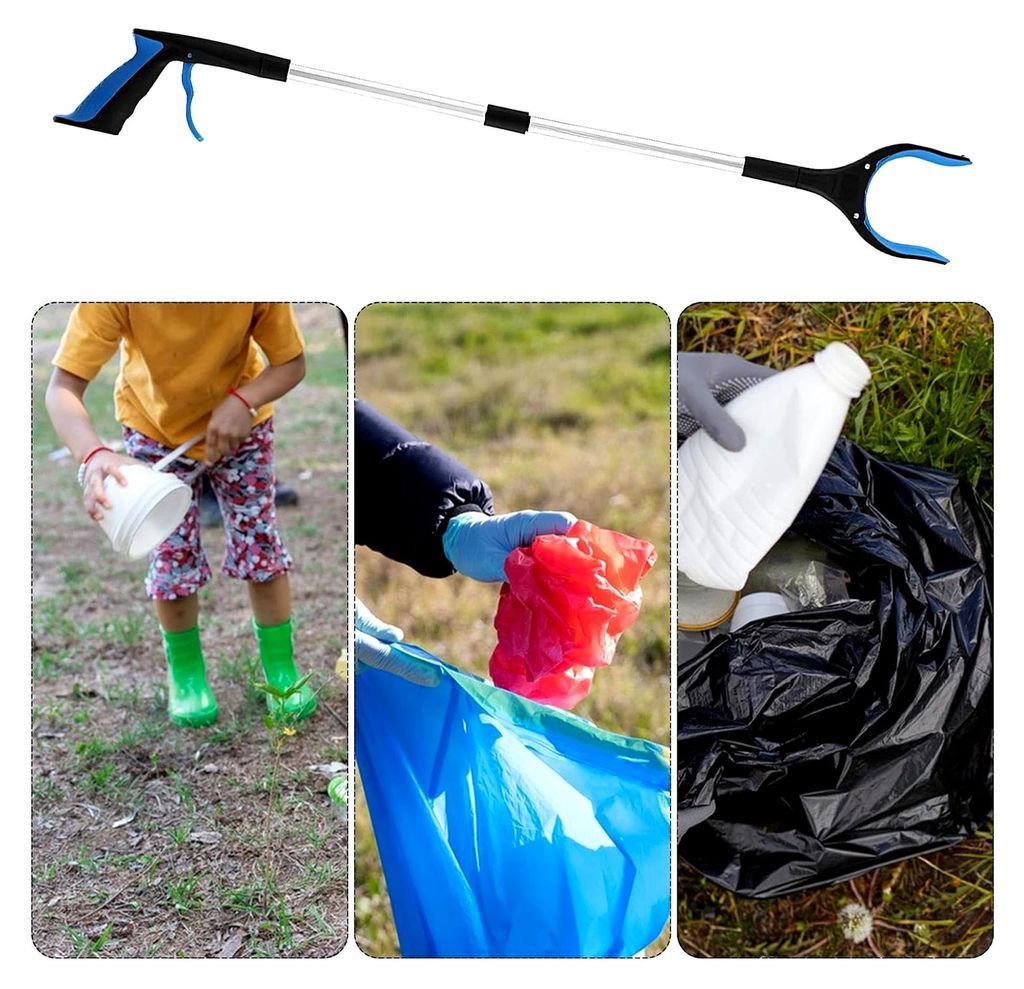 Klappbarer Greifer, 84 cm (33 Zoll), robuster Griff mit drehbarer Kralle, Werkzeug zur Reinigung und Arbeit im Freien