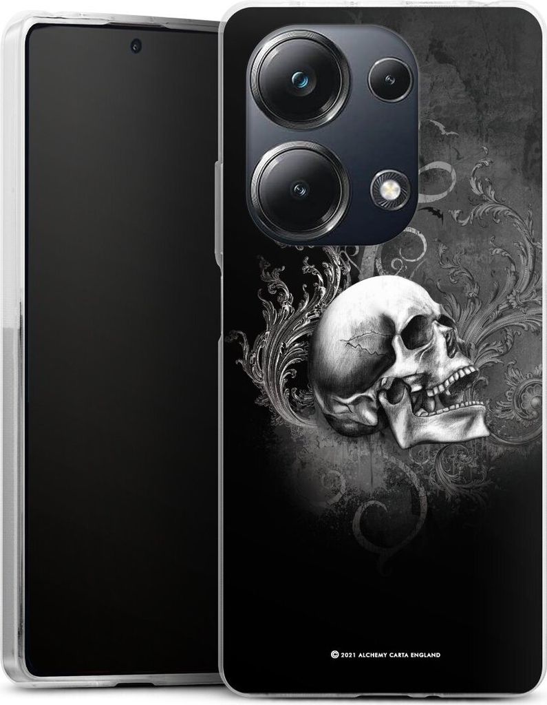 DeinDesign Handyhülle für Xiaomi Poco M6 Pro Silikon Hülle Case Smartphone Schutzhülle Gothic Schädel Totenköpfe