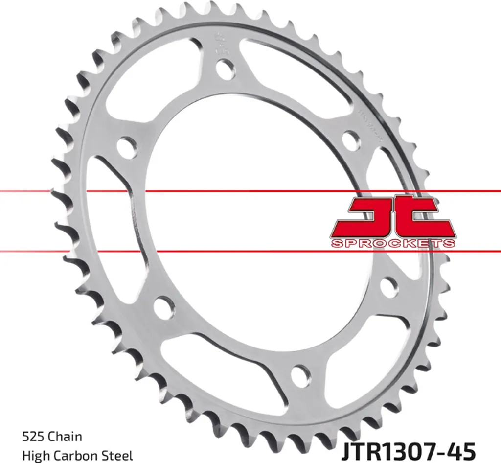 Corona 45 Denti Passo 525 Acciaio SI | Kettenrad 45Z Moto Alta Resistenza