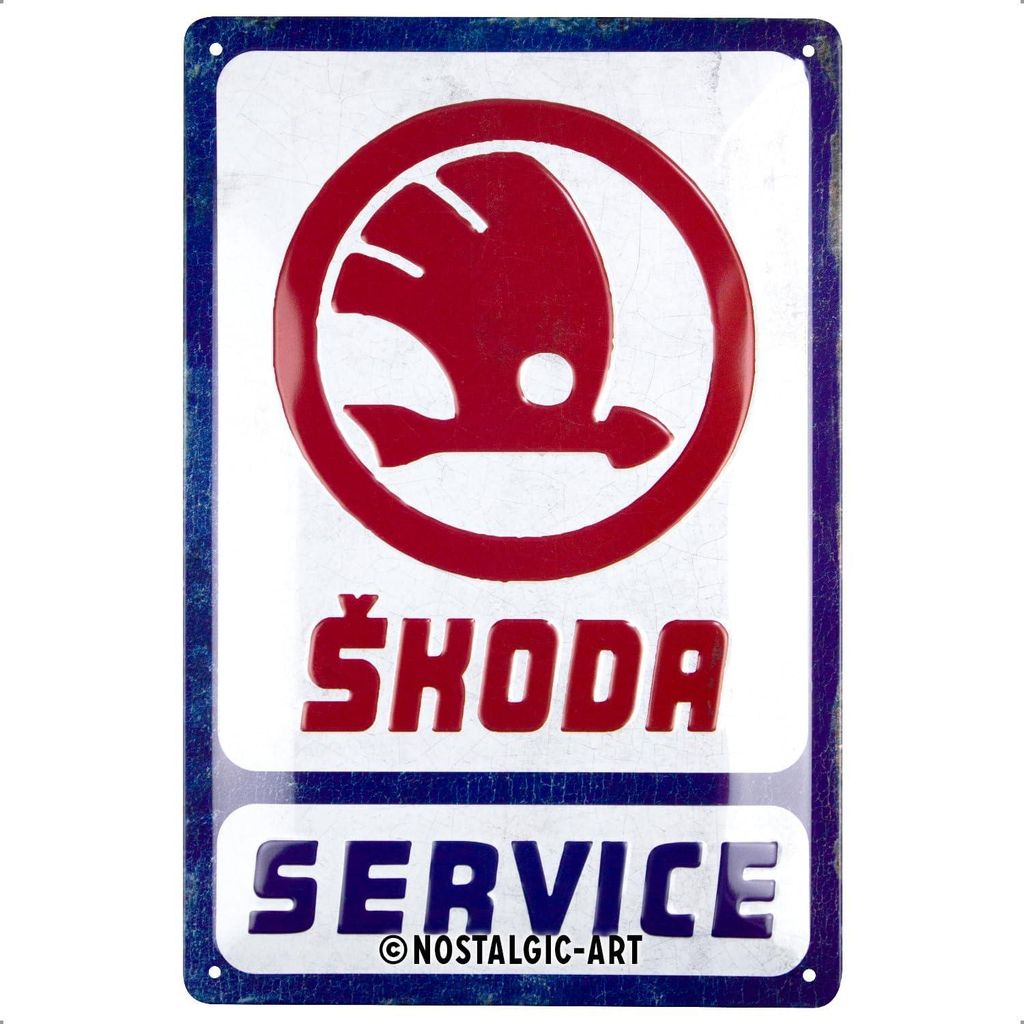 Nostalgic-Art - Blechschild 20 x 30cm - Skoda - Service