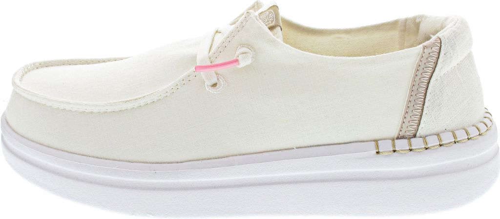 NOUVEAU Hey Dude Femmes Slipper in Spark White en tissu/lin Image du produit 