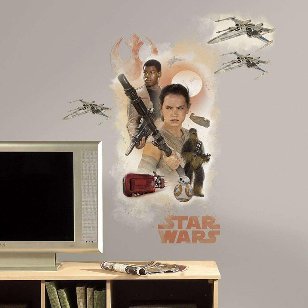 Naklejka ścienna z bohaterami Przebudzenia Mocy Star Wars Zdjęcie produktu 