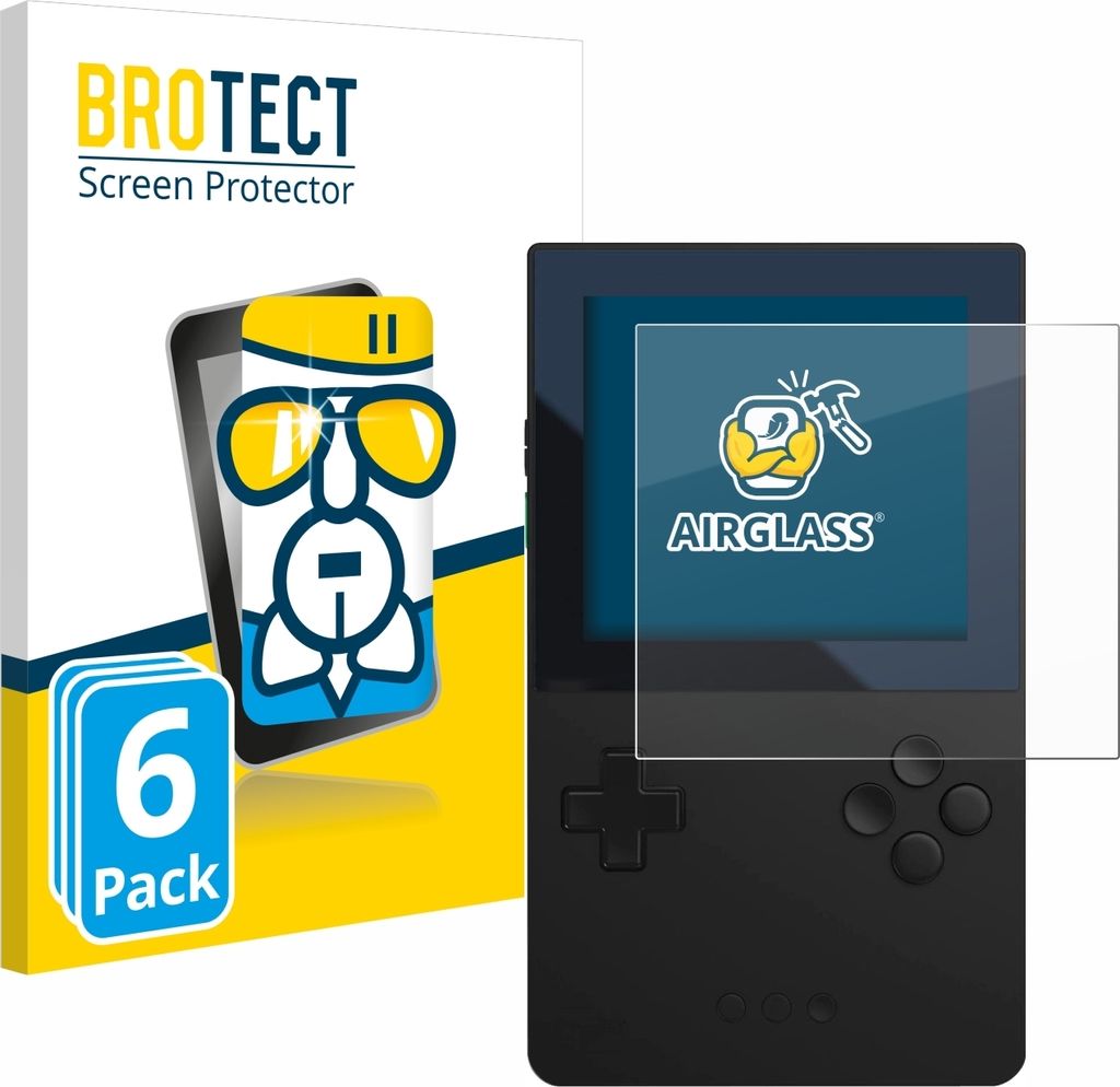 6x BROTECT Schutzglas für Analogue Pocket Schutzfolie Panzer Folie Glas Display Schutz klar