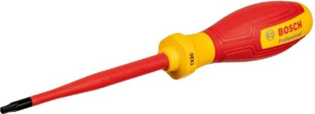 VDE Schraubendreher, BOSCH, TX20x100, Isoliert bis 1000 V, Thermoplastisches Elastomer, Antirutsch