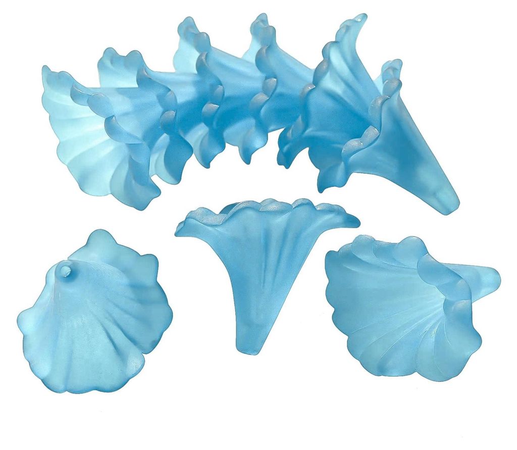 Blütenkelch-Perlen 10er-Pack 41x35mm Kelche Lilien Röcke Produktbild 