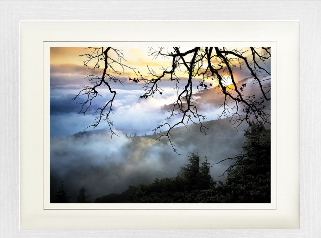 Sonnenaufgänge Gerahmtes Bild Mit Edlem Passepartout | Wand-Bilder | Im Bilderrahmen -œber den Wolken (30 x 40 cm)