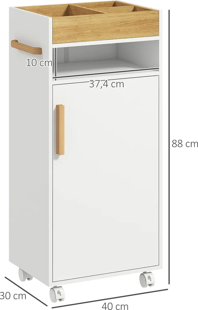 Solution rangement salle de bain : armoire compacte durable coloris blanc - 3